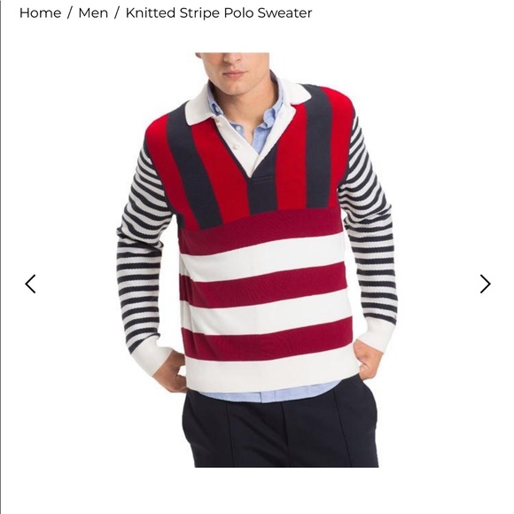 Unique Tommy Hilfiger mixed stripe button top - Picture 2 of 8